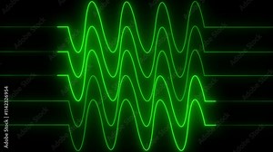 Abstract glowing neon lights blinking lines moving animation.neon line moving on background. Seamless loop animation of glowing neon lines streaming across on black background