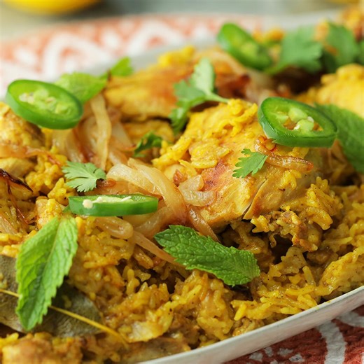 51K views · 93 reactions | Get this chicken biryani on the table in minutes for your next meal! | Tasty | Facebook