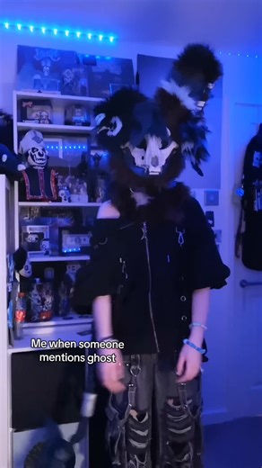 Lol I bought loads more ghost stuff from someone in America and it was like 130 dollars or something 🙏🫠 #skulldog #furry #fursuit #fursona #thebandghost