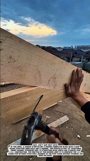 Simple Wooden Roof Joint Technique | Traditional Timber Framing Process.