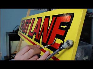 The making of a hand painted, retro auto sign - The art of SIGN PAINTING (Signwriting) | Lettering