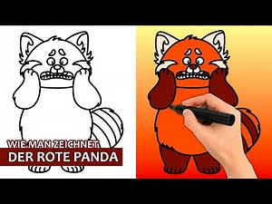 Wie Man Den Roten Panda Zeichnet (Einfaches Zeichen-tutorial)