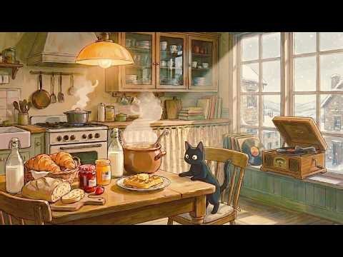 1940's Vintage Jazz ❄️ Cozy Winter Morning in a Small Town | Warm Instrumental for Study & Focus
