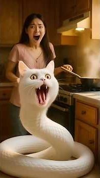 Snake Cat 🐍😱 Bitten and Transformed 💉🐱 Funny AI animation story #trending