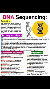 DNA sequencing 🥰 How DNA sequence occur? Steps of DNA sequencing 🔥 #DNAsequencing #biology #biologynotes | Conceptual Biologist