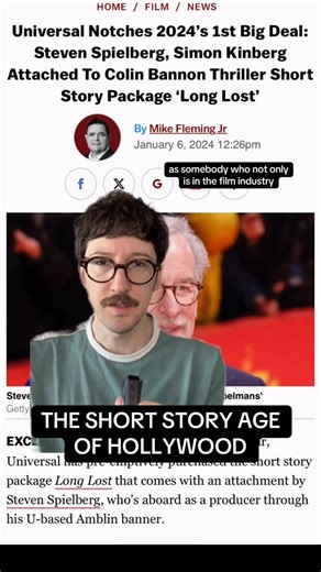 Want to sell a movie in a bidding war? Write a short story instead of a screenplay! (I’m only half kidding) #screenwriting #film #hollywood #writing #writer #screenwriter #filmtok | Nicolas Curcio