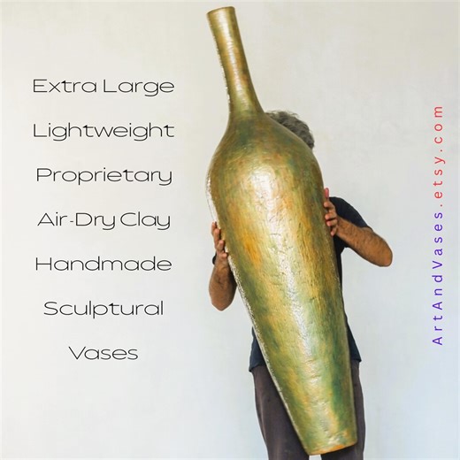 Custom Large Floor Vase | Lightweight 5ft  Bespoke Sculpture | Durable Commissioned Fine Art - Etsy