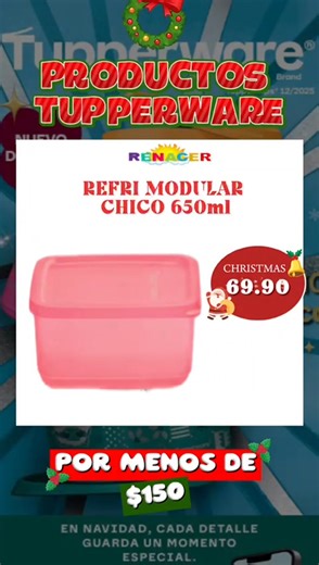 🎄✨ Productos por menos de $150 para esta Navidad ✨🎄 El Tupper Tips 12 ya está aquí y viene lleno de sorpresas económicas que te encantarán. 🥳☃️ Regalos prácticos, detalles navideños y productos súper útiles sin pasar de los $150. 📲 Solicita tus favoritos directo en la app SoyTupperware2.0 #tupperwarecampeche #Campeche #SomosRenacer | Tupperware Brands Campeche Oficial