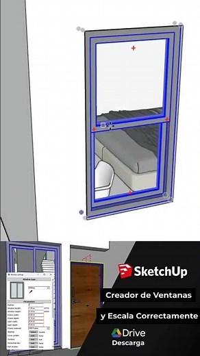 Crear ventanas en automático y escala objetos correctamente en Sketchup