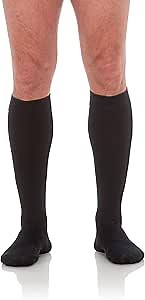 JOMI COMPRESSION Sock Mens Collection, 15-20mmHg Cotton 104 (Small, Black)