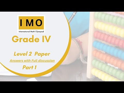 International Math Olympiad (IMO) Level 2- SOF previous year paper for Class 4 - Part 1