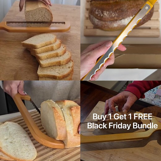 You put care into every gift you give — now here’s one that reflects it back. Handcrafted in small batches, The Breadly™ Bow Knife turns every loaf into a moment of pride and connection. 🍞 Buy One, Gift One Free — made to share. | Kitchen Gift Guide