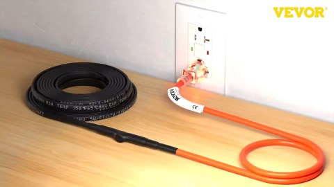 SKYSHALO 110-Volt Self-Regulating Pipe Heating Cable, 60 ft. 5 W/ ft. Heat Tape for Pipes Freeze Protection, Protects PVC Hose ZDWGDJRDLDGWQV23EV1-0920