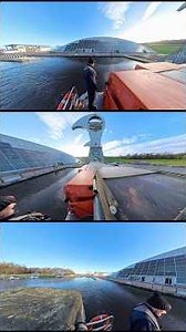 A ‘multi view’ trip on the famous Falkirk Wheel rotating canal boat lift - Falkirk, Scotland
