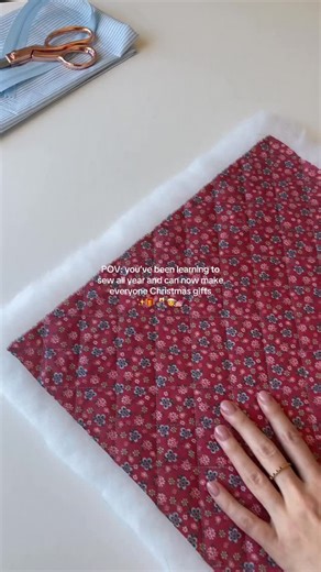 Officially a month til Christmas 👀👀 Comment the word “Cleo” for a link to shop the Cleo Makeup Bag pattern (this is the pencil case size) 🫡 | Sunday Sewing Club