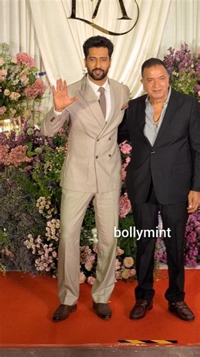 Vicky Kaushal with Father Shaam Kaushal Snapped At Mumbai