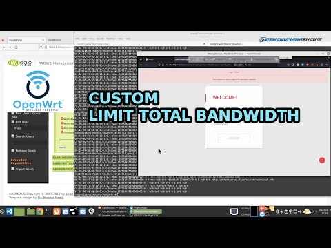 OpenWrt Daloradius Hotspot Voucher - Custom Total Bandwidth Octets User