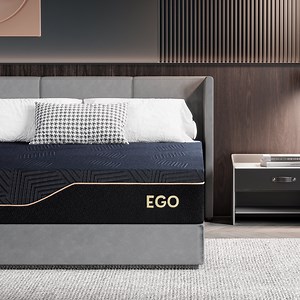 EGOHOME Ego Black 14 inch King Mattress in a Box, Cooling Gel Memory Foam Mattress, Medium Firm