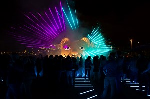 Introducing Laser Cat, The Giant Feline Sculpture That Shoots Art Out Its Eyes