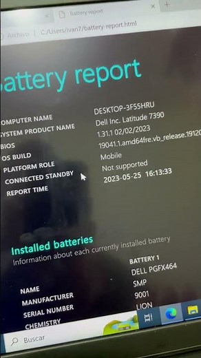 Como ver los ciclos de carga de la batería de tu laptop | Battery report