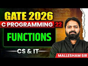 GATE 2026 | C Programming 22 | Functions | CS & IT