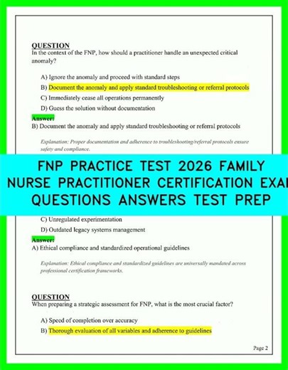 Ultimate 2026 FNP Practice Test | Certified Family Nurse Practitioner Exam Prep Guide