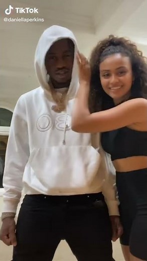 Lil tjay and his girlfriend Daniella Perkins on tiktok