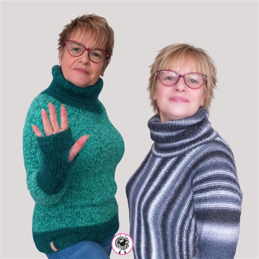 Hand-knitted Mohair Turtleneck Sweater | Wool Jumper in Grey or Green Color - Etsy