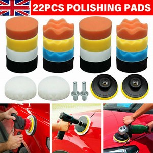 22 Car Polisher Gross Polishing Pads for Drill Sponge Buffer Waxing Buffing Kit  | eBay UK