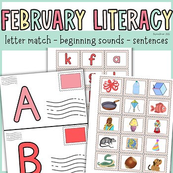 Valentine Letter Match | Beginning Sounds | CVC Sentences