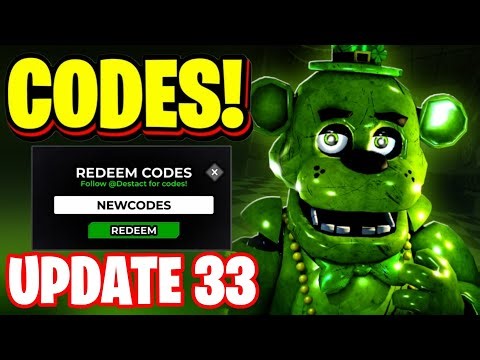 *NEW* ALL WORKING UPDATE 33 CODES FOR ANIMATRONIC NIGHTS! ROBLOX ANIMATRONIC NIGHTS CODES