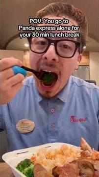 POV: You go to Panda Express alone for your 30 minute lunch break. #pov #vlog #fyp #food #asmr