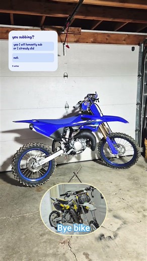 I will miss that old bike but this one's so tuff and once I get graphics its gonna look🔥 #yz85 #kx65