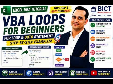 Excel VBA Loops for Beginners FOR Loop, GOTO Statement & Practical Examples