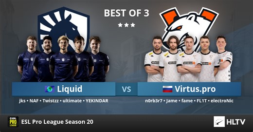 Liquid vs Virtus.pro at ESL Pro League Season 20