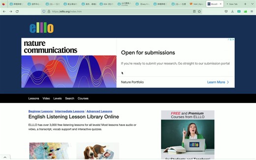 英语听力资源网站2 —— elllo