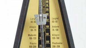 Music lesson: metronome playing at 140 bpm. With sound. Isolated