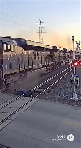 Man vs Train… A Split-Second That Could’ve Been Fatal 🚆⚠️ | CCTV #cctv #viral #accidentnews