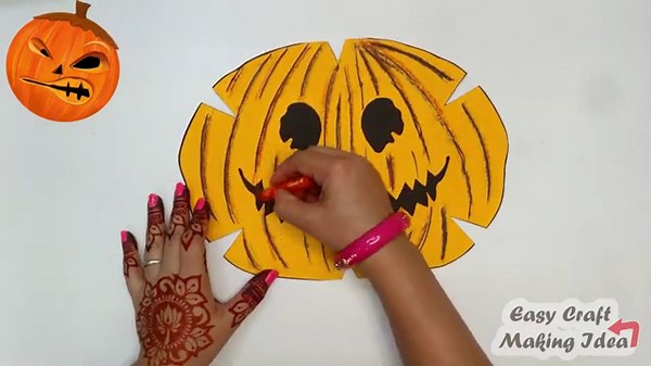 how to make halloween pumpkin | how to make a halloween mask | halloween pumpkin mask | craft