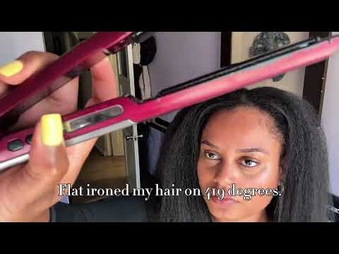 From Curly to SILKY STRAIGHT 😍 My At-Home Silk Press Routine