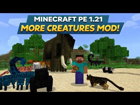 Minecraft PE 1.21 More Creatures Mod – 20+ New Animals & Mobs! (MCPE Addon)