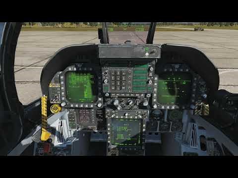DCS World F 18 Startup and takeoff no commentary