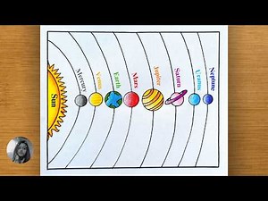 Solar System Drawing for School Project🪐| How to Draw Solar System | Solar Drawing | Planets Drawing