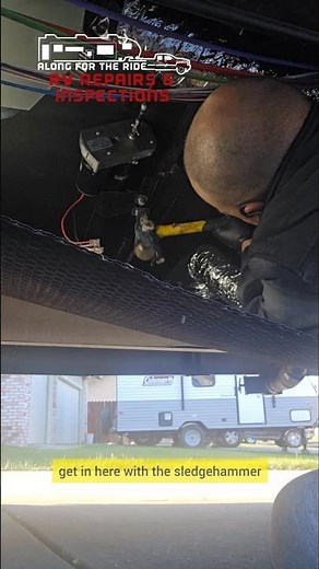 I Had To Use The Sledgehammer! "Lippert electric slideout repair"