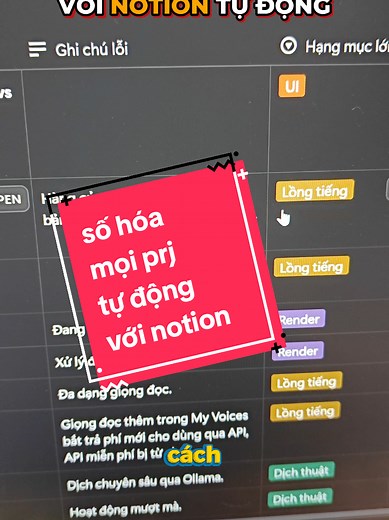 số họa mọi prj để không phải nhớ nhớ quên quên nữa anh em ạ #automation #notion #capcut