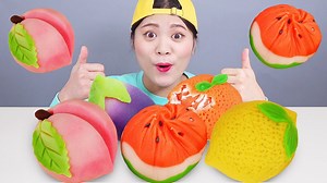 11K views · 96 reactions | Fruit Dessert Rice Cake Mukbang DONA | DONA English | Facebook