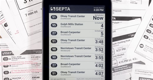 SEPTA to test real-time arrival displays at 10 bus stops and trolley stations