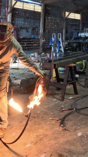 The torch blew up on me #fire #crazy #boom