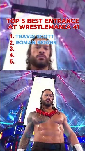 TOP 5 BEST ENTRANCE AT WRESTLEMANIA 41 #shorts