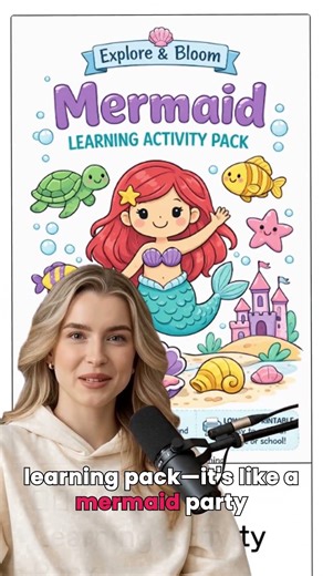 Mermaid theme 20+ A4 printable pages Tracing & Fine Motor Letters & Literacy Number THE BEST 4 KIDS